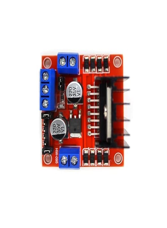 L298N Motor Driver Controller Board Module Dual H-Bridge DC Stepper Driver for Arduino Development Board - Pack of 1